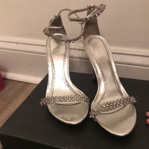 Rhinestone strap heels
